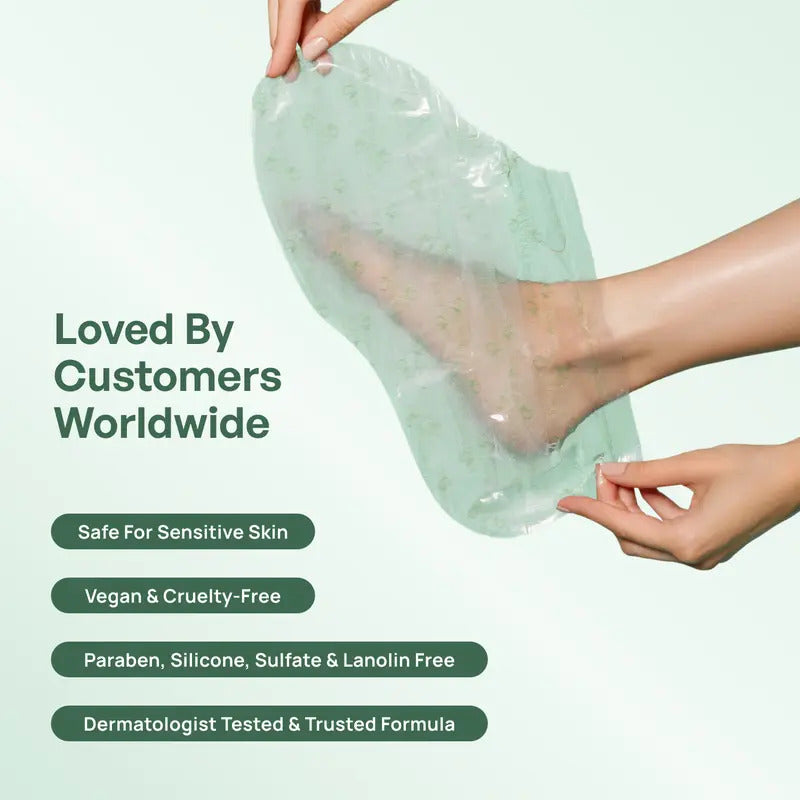 Foot exfoliating mask removes dead skin and calluses – revitalizes skin