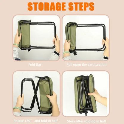 Ultimate Portable Folding Stool – Lightweight, Heavy-Duty Outdoor Seat with Built-in Storage