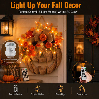🍁Last day Promotion 🔥-🎃Wooden Pumpkin Halloween Door Sign for Spooky Seasonal Entryway Decor & Festive Fall Charm 👻