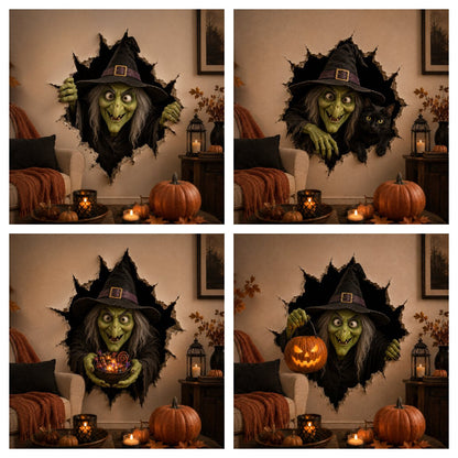 🧙‍♀️ Holiday Celebration 50% OFF 🎃-👻Halloween Break-In 3D Wall Decals for Spooky, Realistic & Fun  🎃
