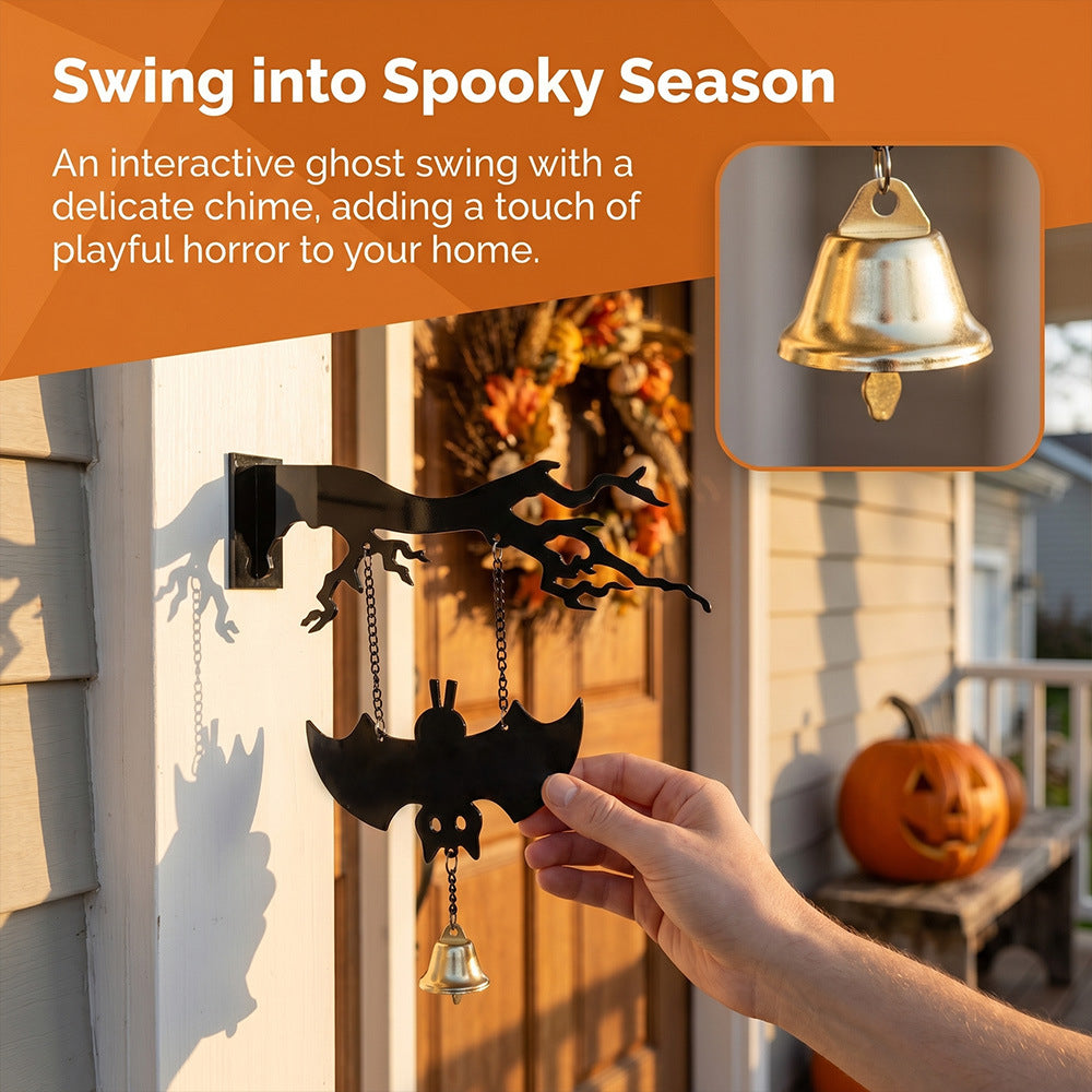 ⏰Last day Promotion 🔥-🦇 Halloween Acrylic Bat Hanging Sign –Festive Welcome Plaque