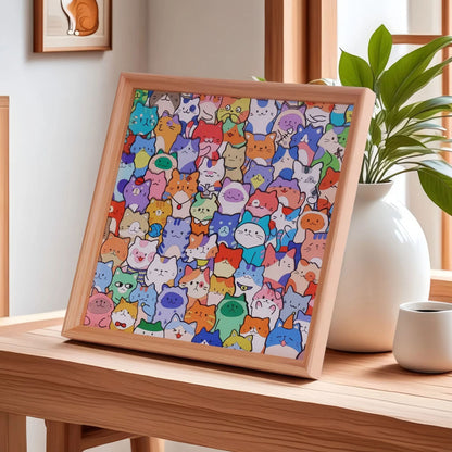 🐱🧩Little Kitties - Wooden Coloring Puzzle🎨🖼️