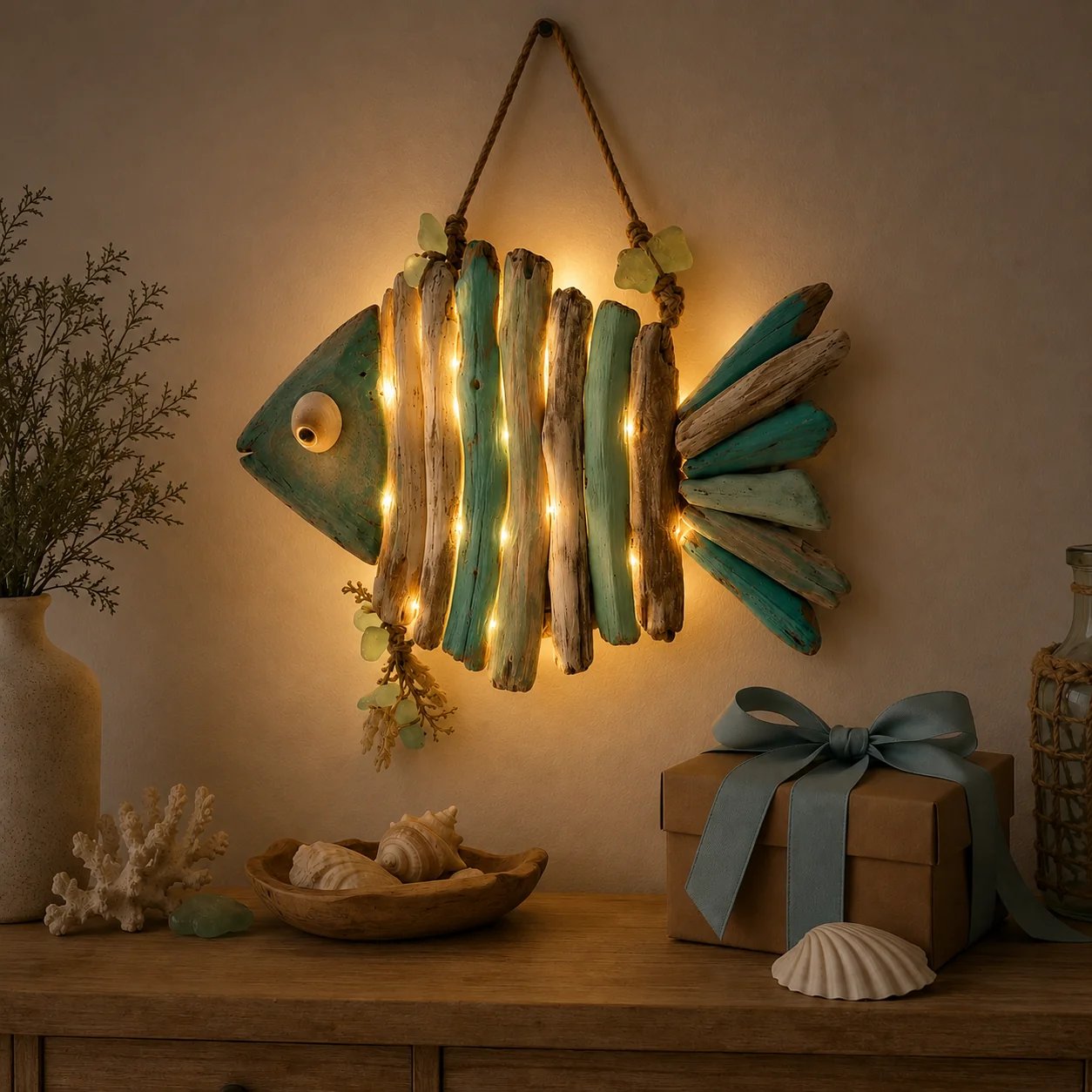 🌊Lighted Coastal Fish Wall Decor