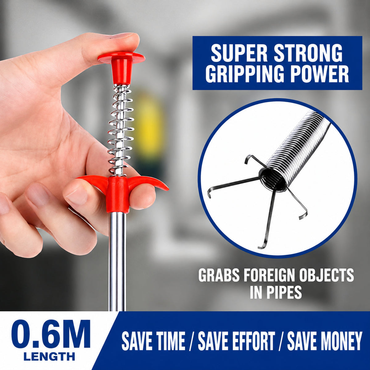 🚿✨ Professional Drain Clog Remover Tool for Easy Fixes 🔧