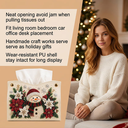 🎄DIY Christmas Diamond Painting Tissue Box, Special Rhinestone Handmade Decor Craft Kit