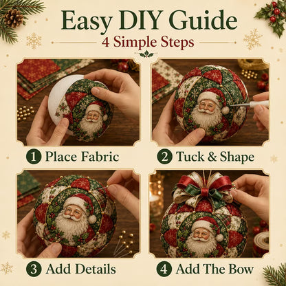 🔥 50% OFF – Christmas Patchwork Ornament DIY Kit – Handmade Holiday Decoration 🎄
