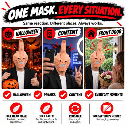 😱 50% OFF – Uncanny Smile Reaction Mask – Hilarious Halloween & Party Prank Costume 🎃