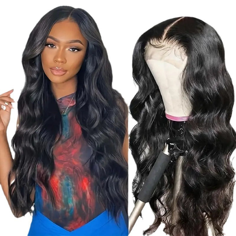 13x4 Front Lace Wig - Center Part Long Wavy Hair Wig