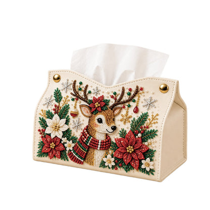 🎄DIY Christmas Diamond Painting Tissue Box, Special Rhinestone Handmade Decor Craft Kit