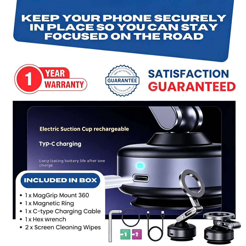 360-Degree Rotating Car Phone Mount
