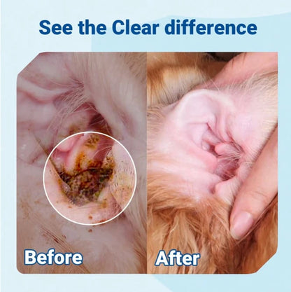 🔥LAST DAY 50% OFF - 🐶🐱Gentle Pet Ear Wash | Odor-Free Cleaning for Dogs & Cats🌿