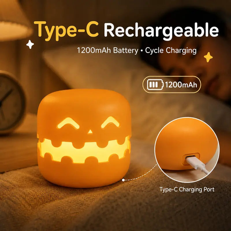 🎃 Halloween Pumpkin Decorative Light – USB-Powered Spooky Table Lamp