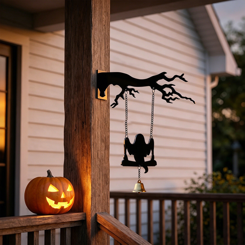 ⏰Last day Promotion 🔥-🦇 Halloween Acrylic Bat Hanging Sign –Festive Welcome Plaque