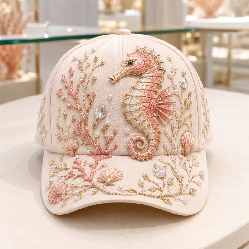 🔥Last Day 50% OFF-🌊 3D Ocean Creatures Embroidery Cap