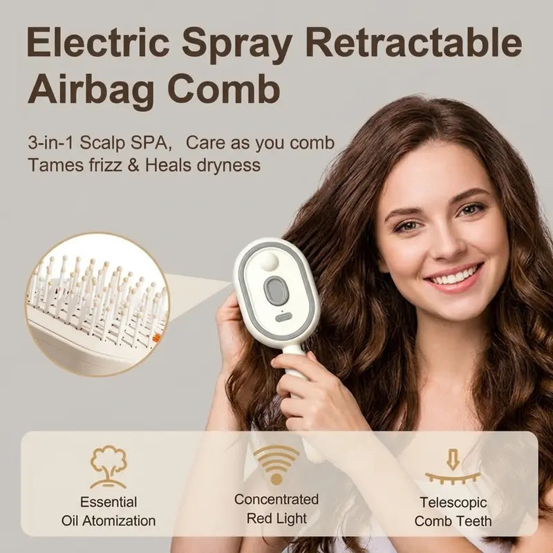 Electric Spray Massage Hair Brush