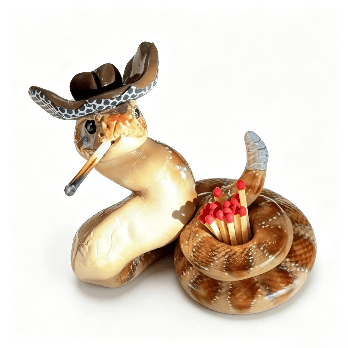 🐍 Snake Matchbox – Creative Decorative Match Holder with Artistic Design for Candles & Home Styling