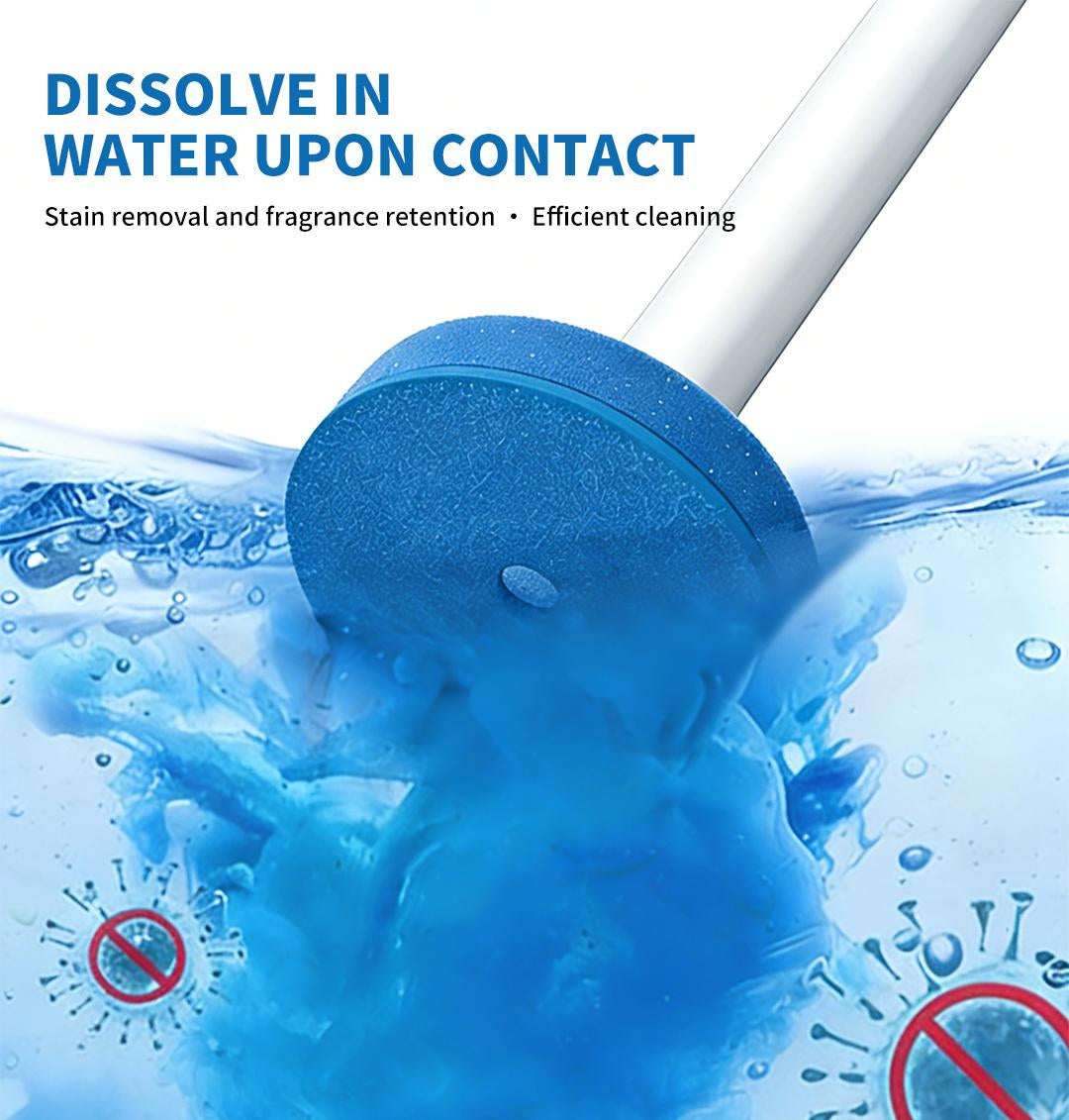 Disposable Toilet Brush Kit - 32/16 Refill Heads & Holder, Rotating No-Touch Deep Cleaner for Under-Rim & Corner, Bathroom Cleaning Tool for Home