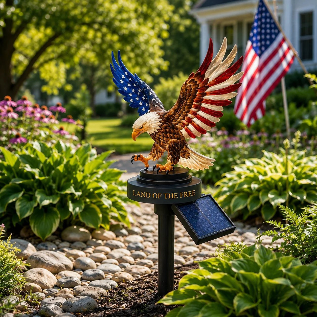 🔥LAST DAY 50% OFF – Solar Eagle Garden Light – A Glowing Tribute to American Freedom (45*15cm)