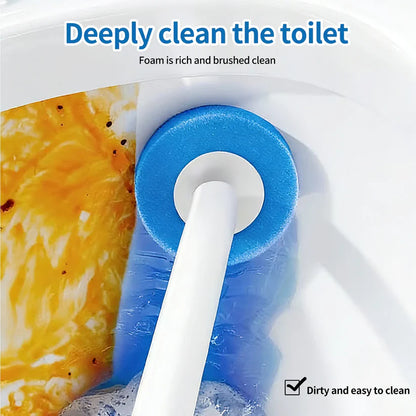 Disposable Toilet Wand System – Self-Cleaning Wand with 32 Refill Pads, Odor-Free, Deep Scrubbing, Wall-Mounted Storage