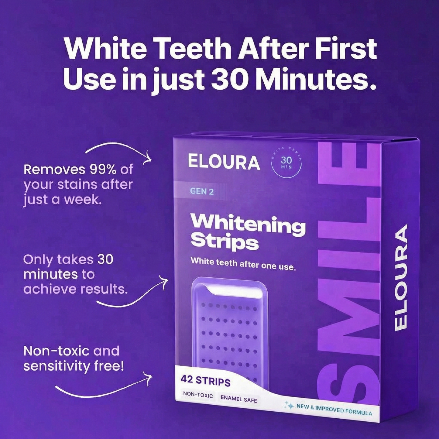 Purple Teeth Whitening Strips