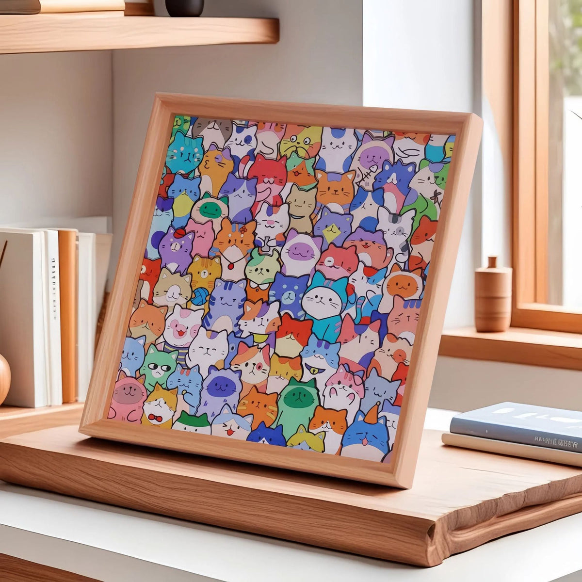 🐱🧩Little Kitties - Wooden Coloring Puzzle🎨🖼️