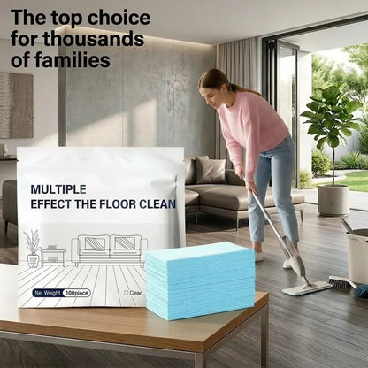 Household Floor Cleaning Sheets (100-Pack) — Antibacterial, Deodorizing, and Conditioning