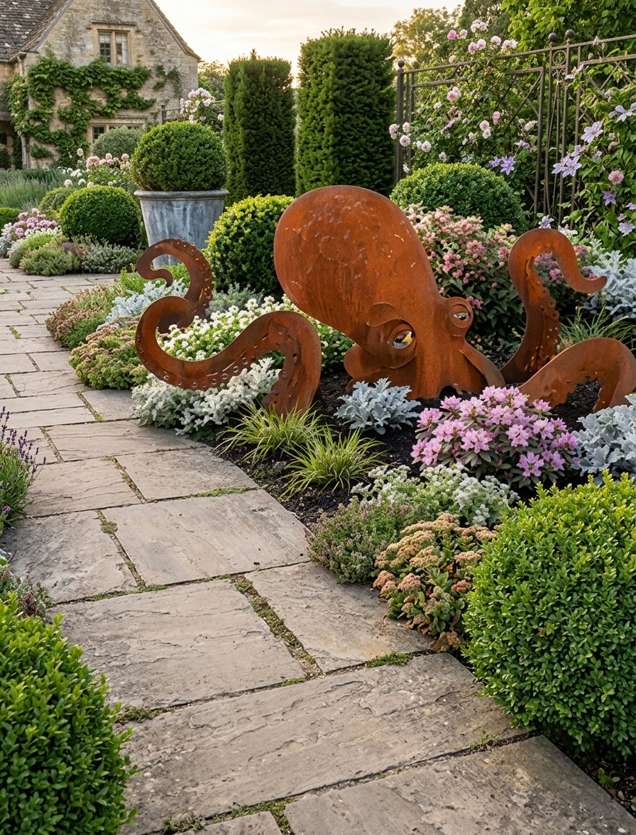 🐙 Giant Squid Sculpture Makes Your Garden Unforgettable ✨