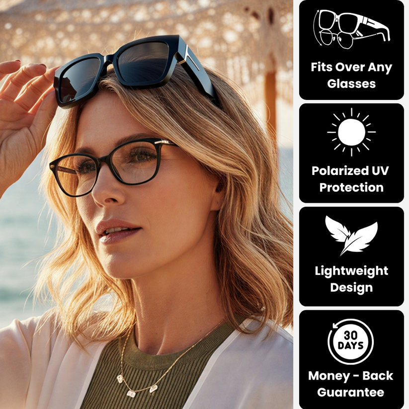 😎Ladies Fit Overs Polarized Sunglasses - Stylish Over Glasses UV Protection For Women