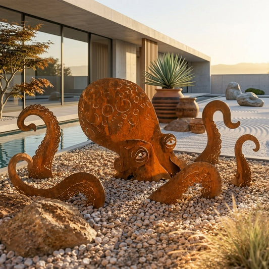 🐙 Giant Squid Sculpture Makes Your Garden Unforgettable ✨