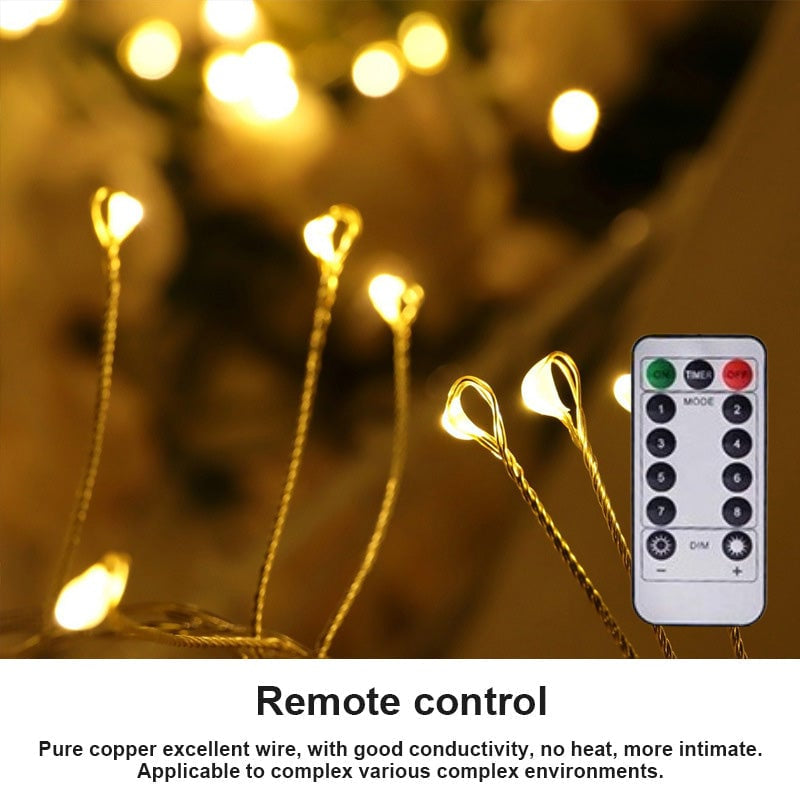 ✨ Copper Wire Firecracker Lights – Flexible LED String Lights for Home & Garden