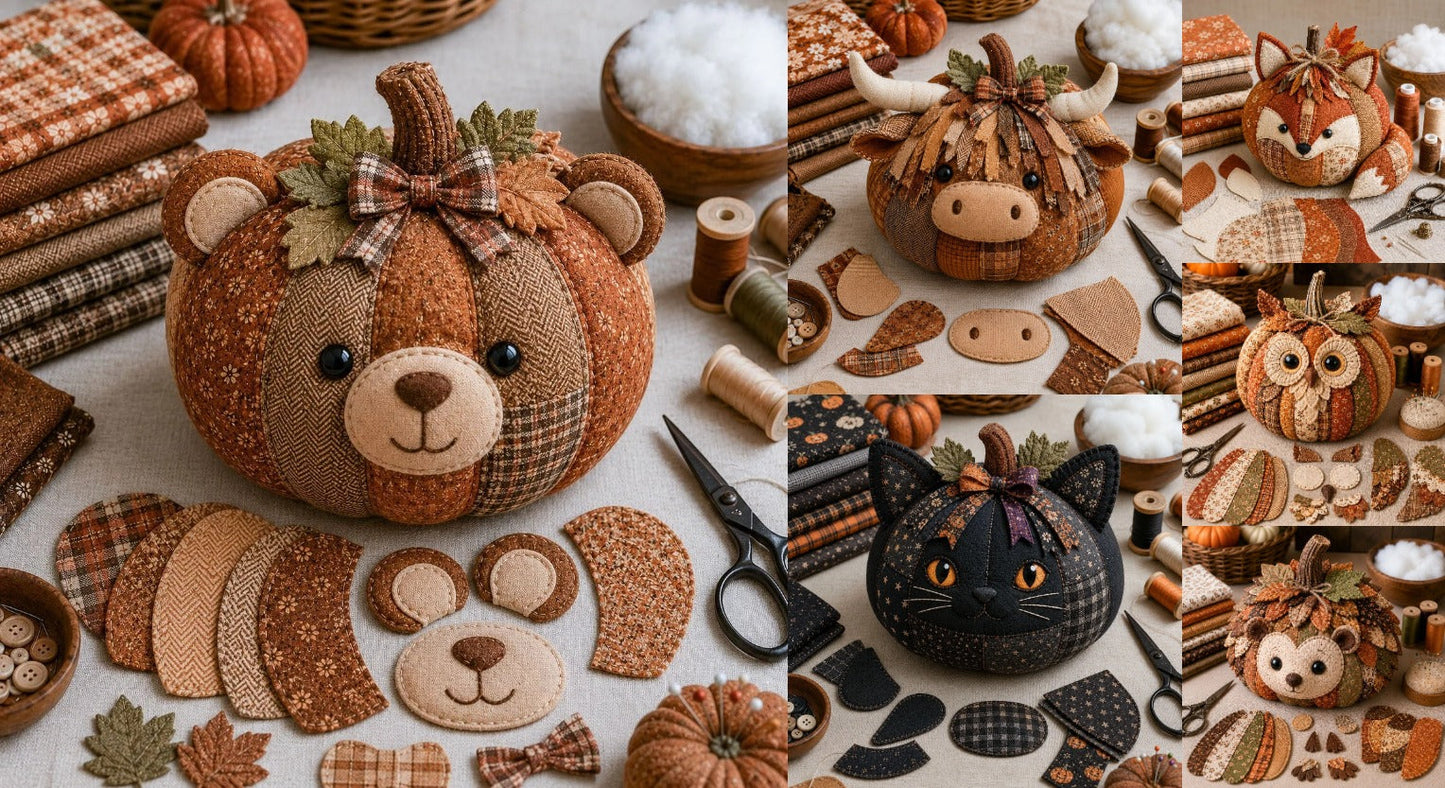 🔥Last Day 49% OFF - DIY Animal Pumpkin Felt Sewing Kit & Halloween Craft Set for Kids