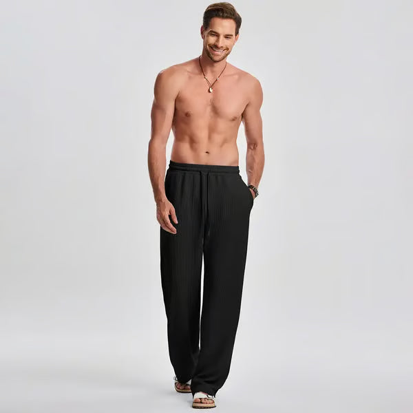 🔥 50% OFF Father’s Day Special ⏰🎁 Men’s Rib Knit 2-Piece Set – Sleeveless Tank & Baggy Wide-Leg Pants
