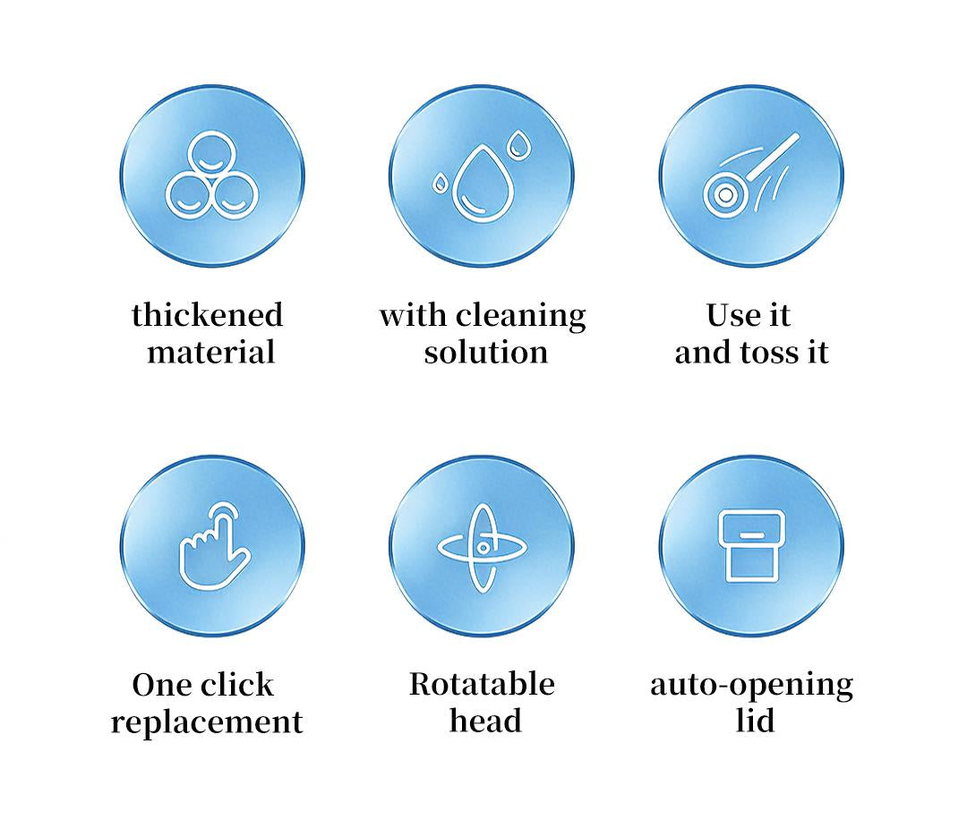 Disposable Toilet Brush Kit - 32/16 Refill Heads & Holder, Rotating No-Touch Deep Cleaner for Under-Rim & Corner, Bathroom Cleaning Tool for Home
