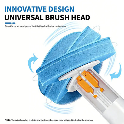Disposable Toilet Wand System – Self-Cleaning Wand with 32 Refill Pads, Odor-Free, Deep Scrubbing, Wall-Mounted Storage