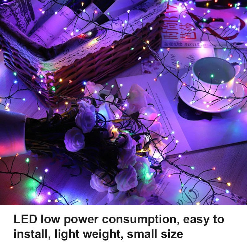 ✨ Copper Wire Firecracker Lights – Flexible LED String Lights for Home & Garden