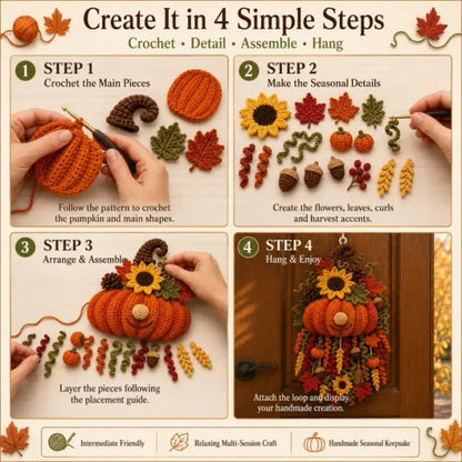 🧶 DIY Seasonal 3D Crochet Door Hanger Kit Collection