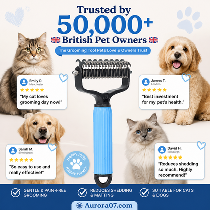 Double sided pet grooming brush