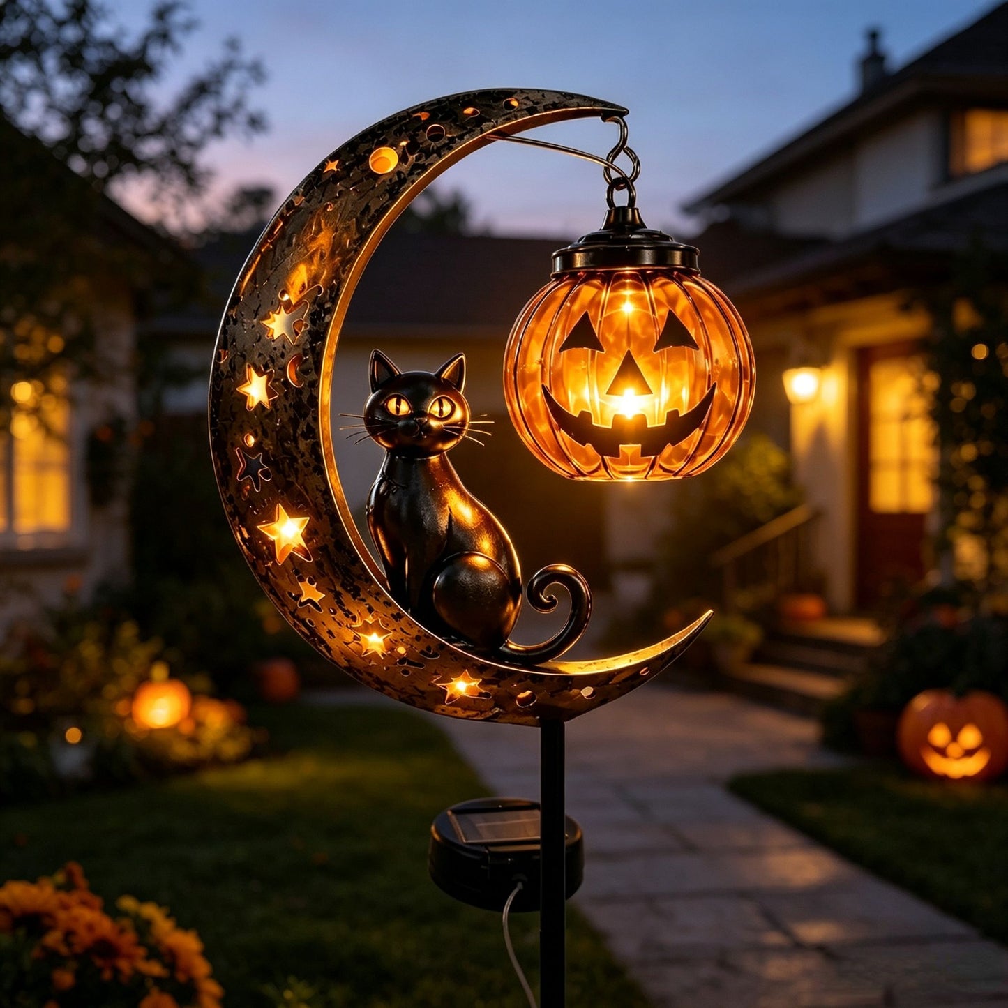 🎃 Halloween Early Bird Sale | 49% OFF Pumpkin Moon Garden Stake Light
