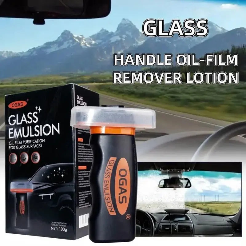 OGAS All-in-One Windshield Oil Film Remover with Built-in Sponge Applicator