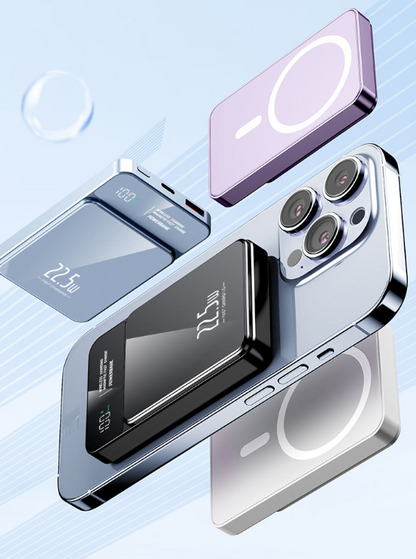 🔋 2026 Model Magnetic Wireless Power Bank: Portable Fast-Charging Power Bank with Display (iPhone Compatible) 📱✨