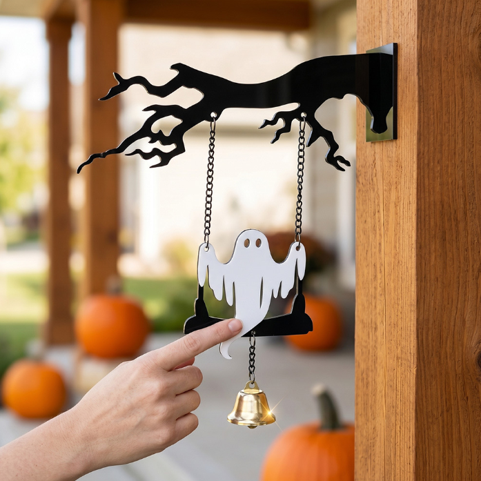 ⏰Last day Promotion 🔥-🦇 Halloween Acrylic Bat Hanging Sign –Festive Welcome Plaque