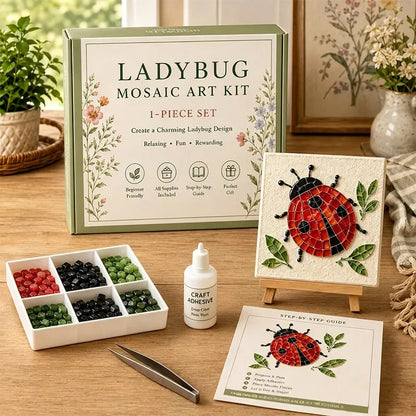 Watering Can Mosaic Art Kit-🔥LAST DAY 50% OFF🔥🌿Beginner-Friendly Floral DIY Craft with Vibrant Mosaic Beads & Sturdy Display Base ✨