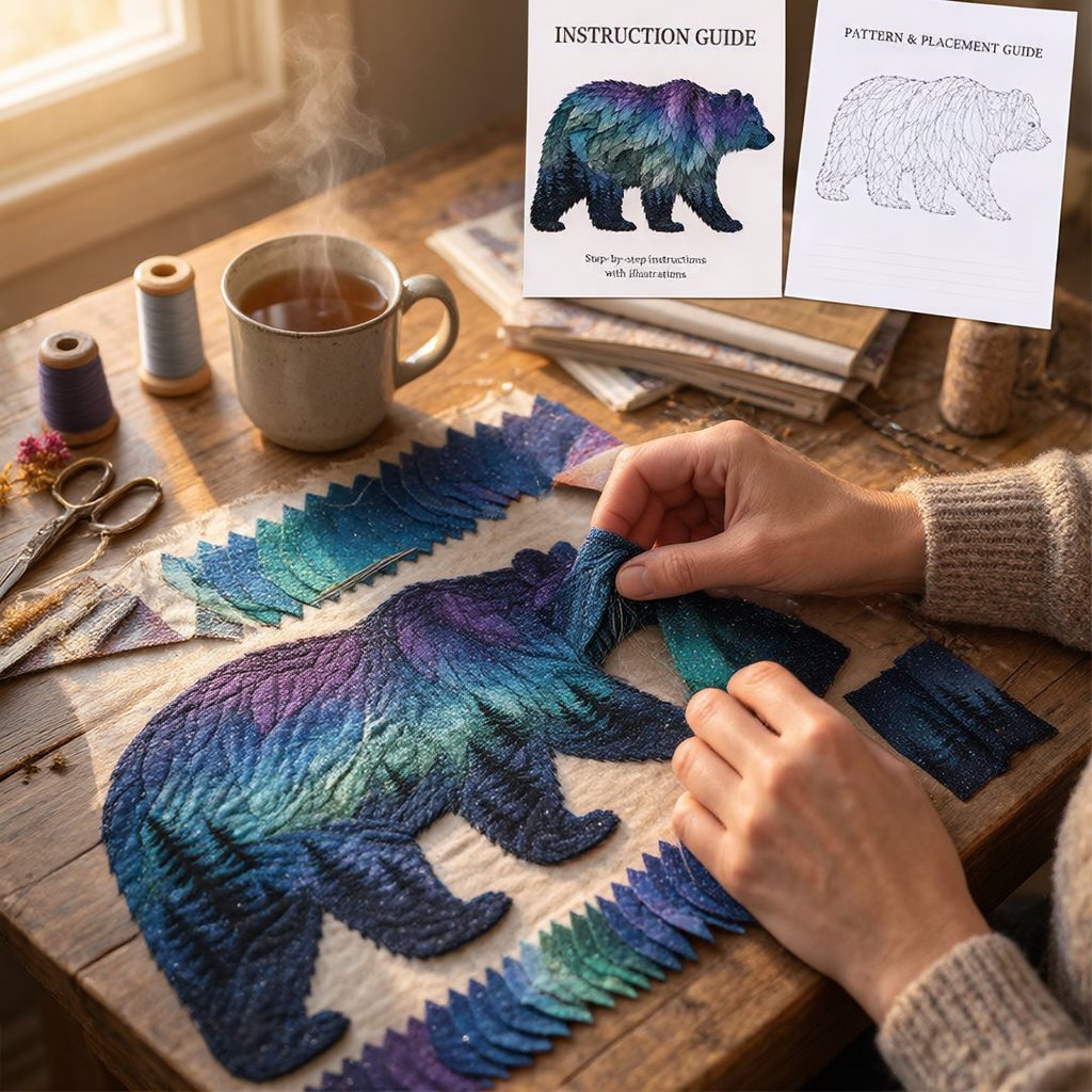 Northern Lights Wildlife DIY Patchwork Kit