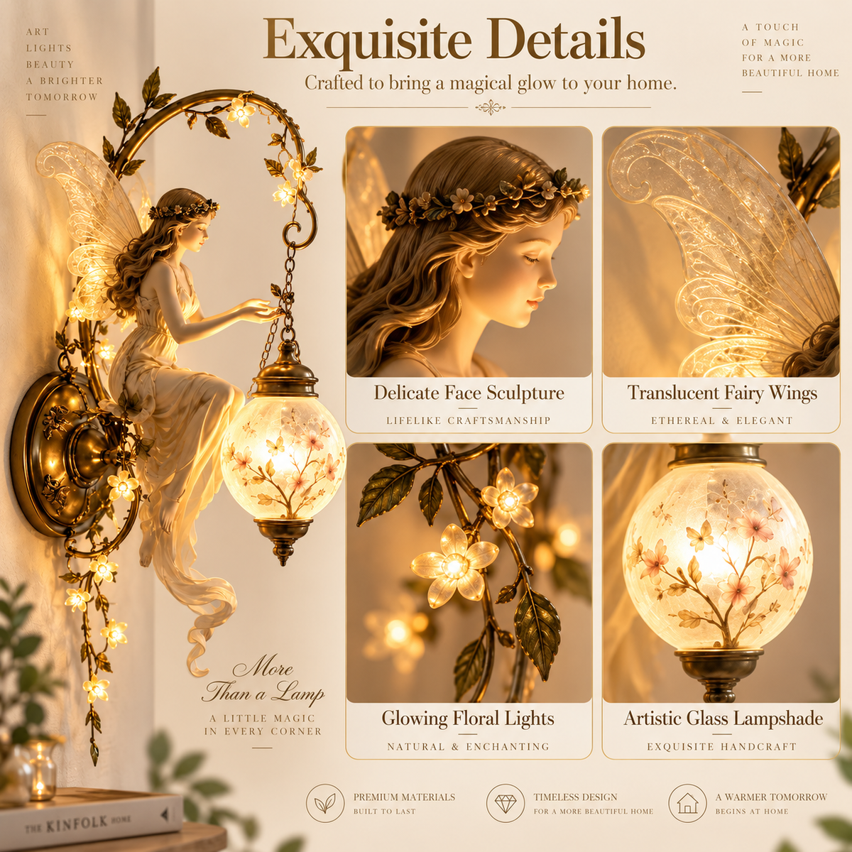 🧚‍♀️ 50% OFF – Fairy Garden Wall Lantern – Enchanted Floral Outdoor & Indoor Decor