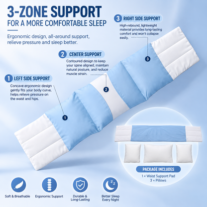 🔥 50% OFF – Adjustable Lumbar Support Pillow – For Bed, Office, Car & Sofa