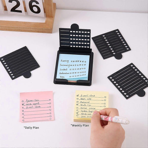🔥 Last Day 50% OFF – ✨📝 Sticky Note Stencil & Stand Set for Perfect Organization 📌💡