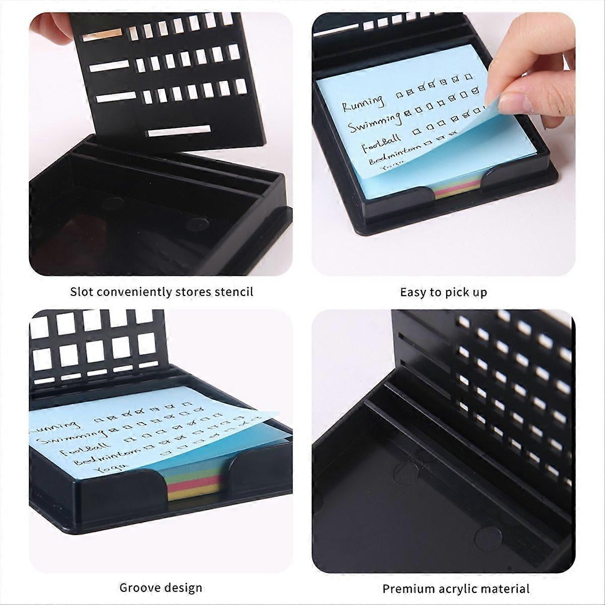 🔥 Last Day 50% OFF – ✨📝 Sticky Note Stencil & Stand Set for Perfect Organization 📌💡