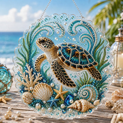 🌊✨Ocean Pearl Art DIY Hanging Ornament Kit Creative Coastal Craft Home Decor Gift✨