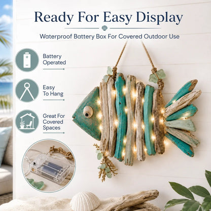 🔥HOT SALE🔥49% OFF - 🌊Lighted Coastal Fish Wall Decor