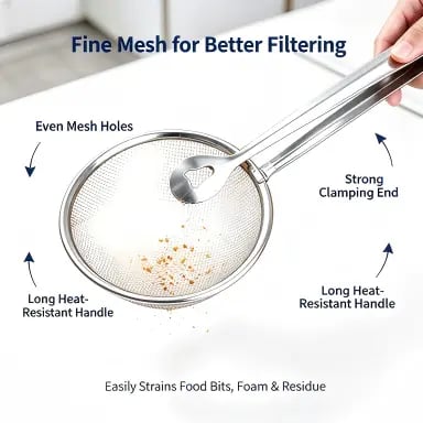 🔥 Buy 1 Get 1 🔥-2-in-1 Stainless Steel Strainer Tongs – Grab, Drain & Serve with One Tool